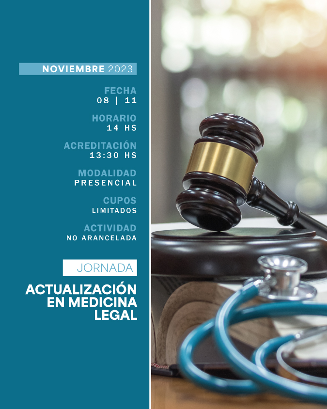 08  DE NOVIEMBRE . JORNADA DE ACTUALIZACIÓN EN MEDICINA LEGAL 2023 . IUPFA