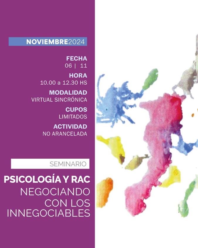 JORNADA DE PSICOLOGÍA Y RAC: “NEGOCIANDO CON LOS INNEGOCIABLES” - IUPFA